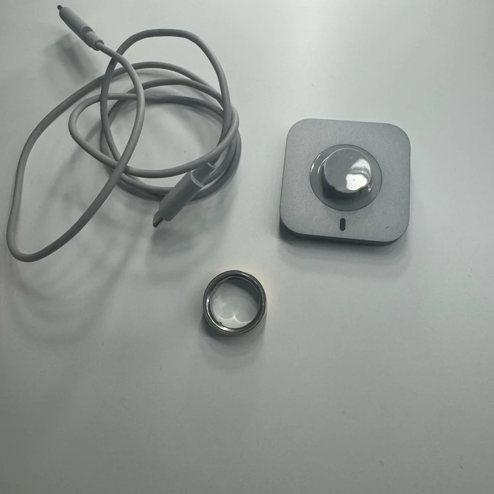 Gold Smart Wearable Ring with Wireless Charger